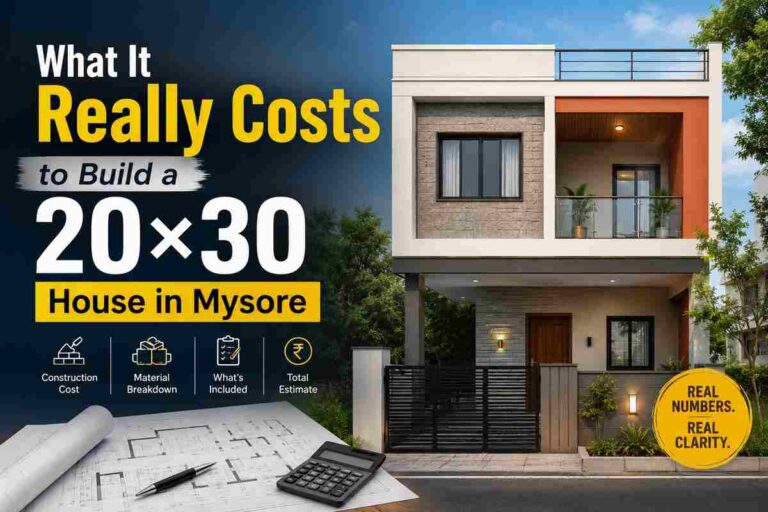 Cost to build a 20x30 house in Mysore