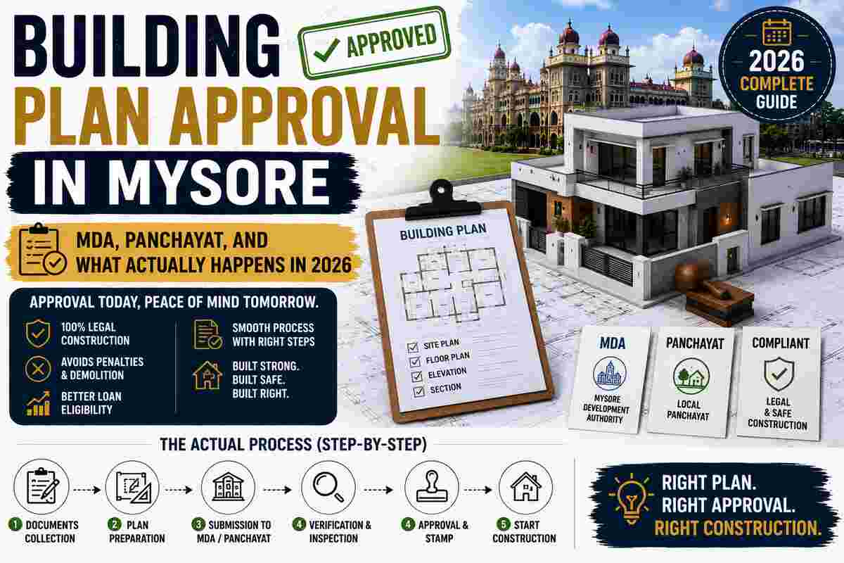 Building Plan Approval in Mysore — MDA vs Panchayat: The Complete Ground-Reality Guide (2026)
