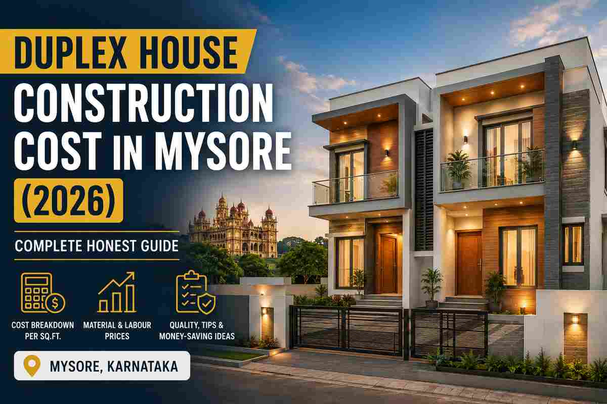 Duplex House Construction Cost in Mysore (2026) — Complete Honest Guide