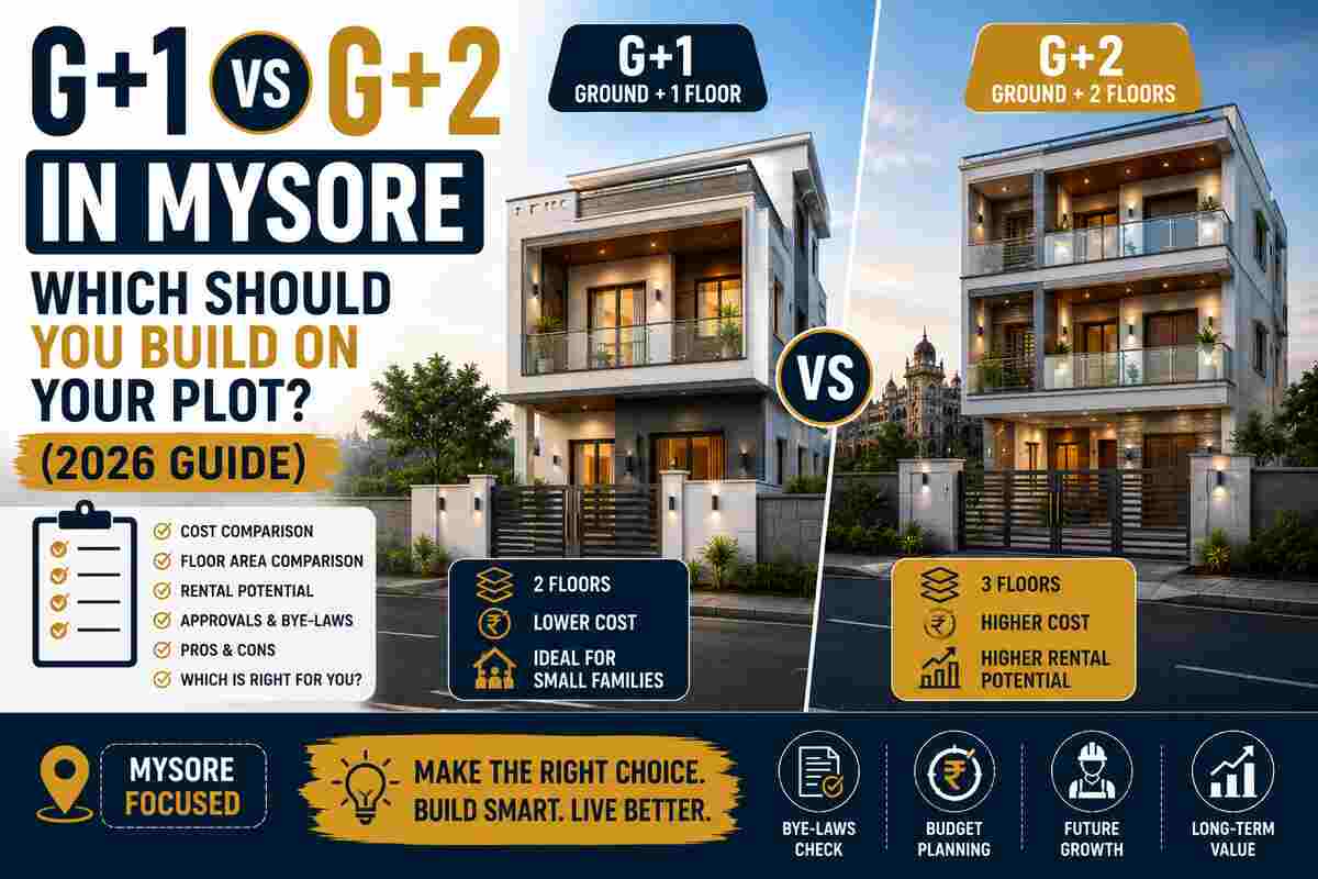 G+1 vs G+2 in Mysore — Which Should You Build on Your Plot