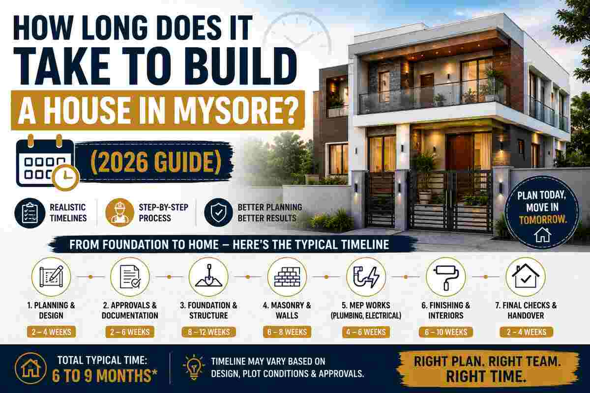 How Long Does It Take to Build a House in Mysore? (2026 Guide)
