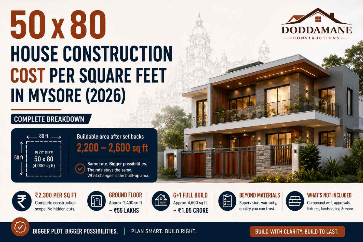 50 By 80 Constructions Mysore
