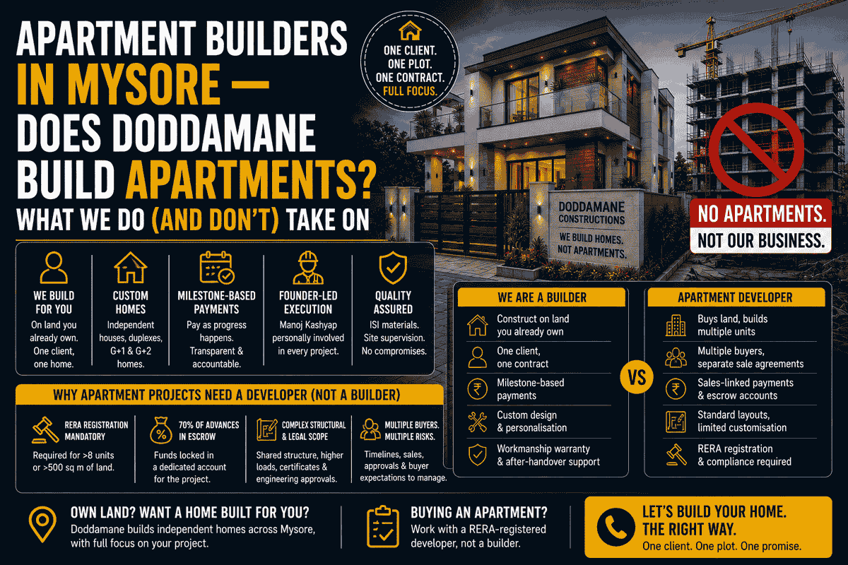 Apartment Builders in Mysore Does Doddamane Build Apartments