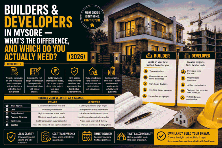 Builders and Developers in Mysore — What's the Difference, and Which Do You Actually Need?