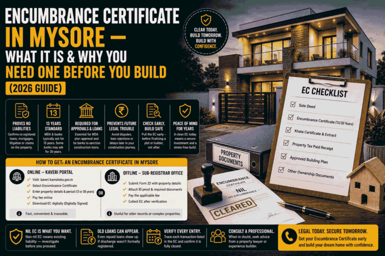 Encumbrance Certificate in Mysore — What It Is and Why You Need One Before You Build